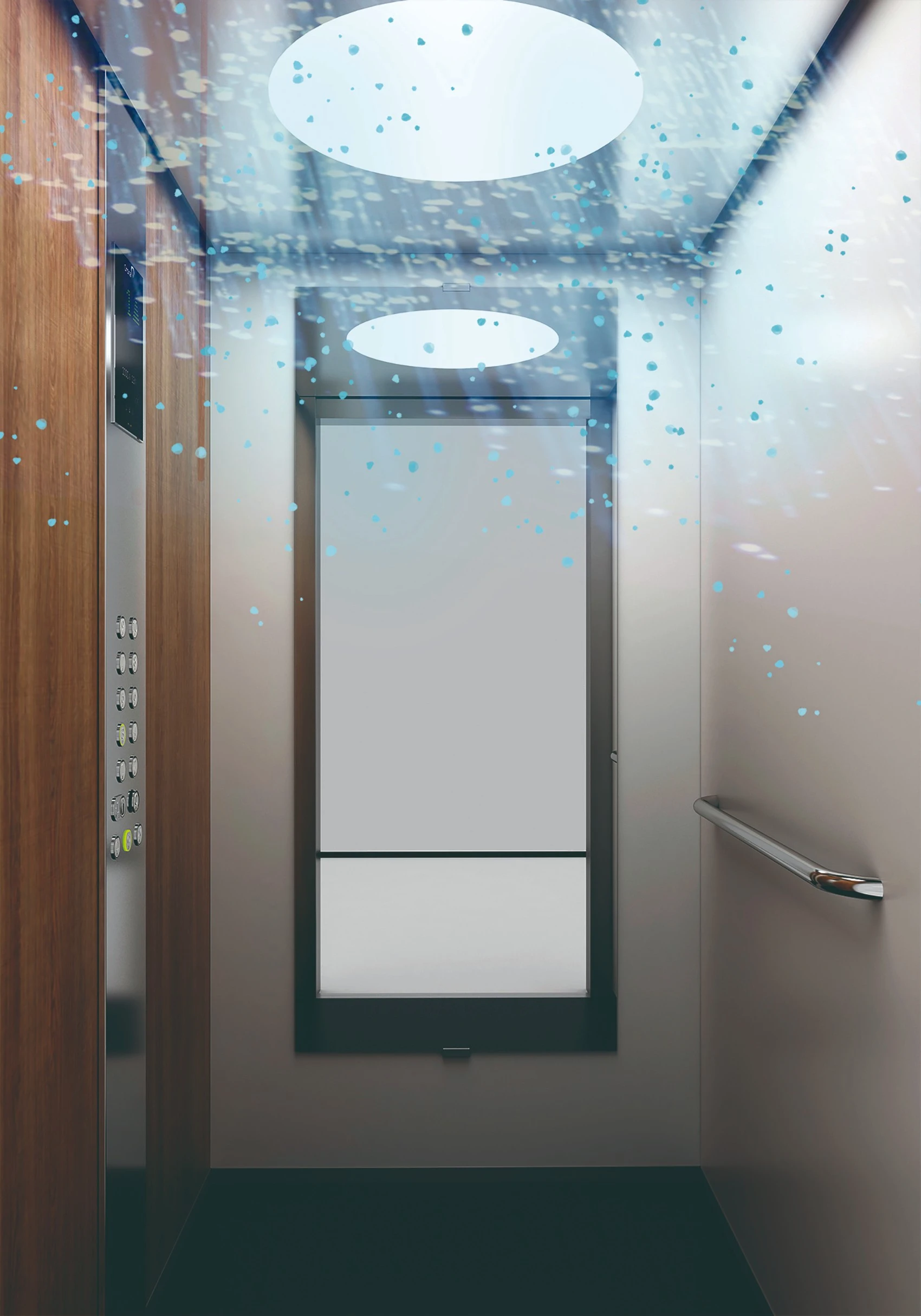 NanoeX inside elevator